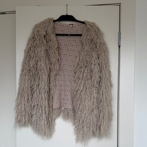 Free People Faithfully Shaggy Cardigan